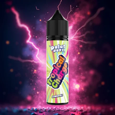 VAPOLOGY POLAR POPZ ELECTRIC - TROPICAL CHARGE LONG FILL 60ml Capacity (30ml Flavor Concentrate)