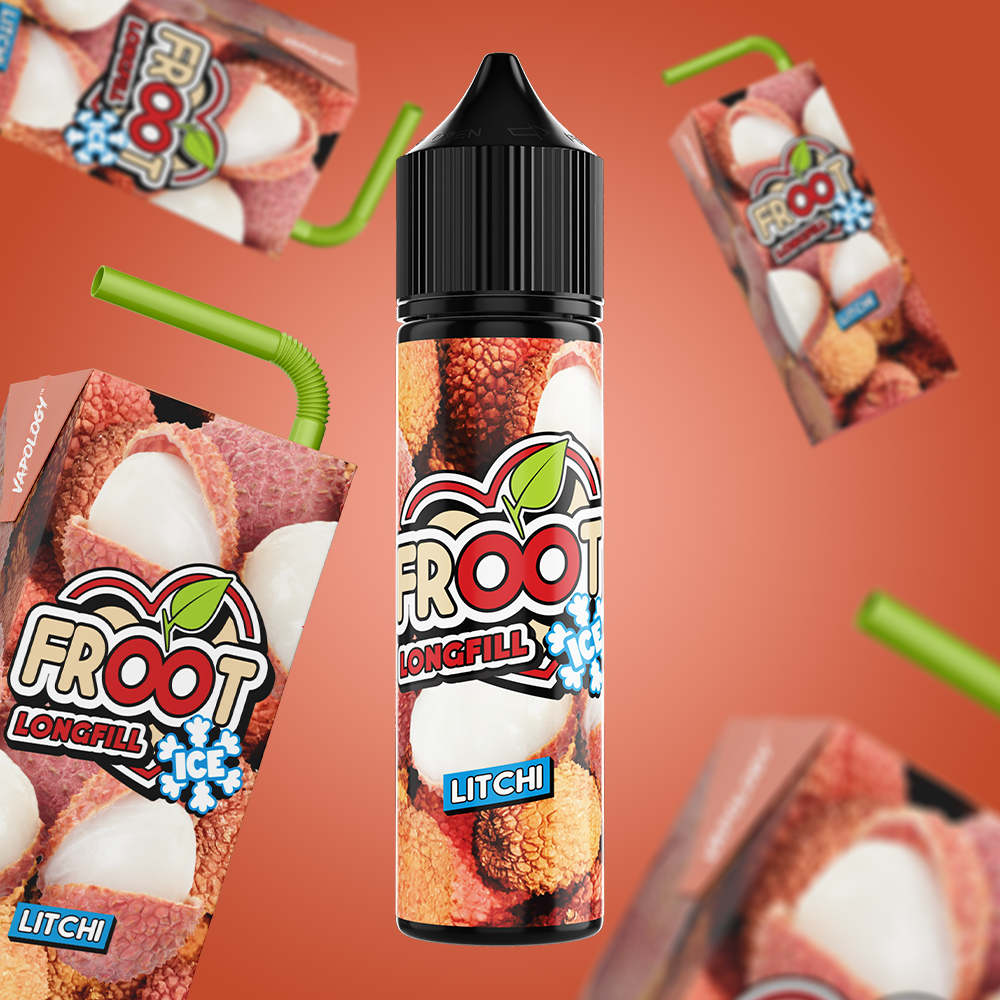 VAPOLOGY FROOT - LITCHI ICE LONG FILL 60ml Capacity (30ml Flavor Concentrate)