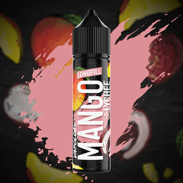 VAPOLOGY MANGO SERIES - MANGO + LYCHEE LONG FILL 60ml Capacity (30ml Flavor Concentrate)