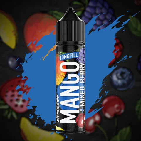 VAPOLOGY MANGO SERIES - MANGO + MIXED BERRY LONG FILL 60ml Capacity (30ml Flavor Concentrate)