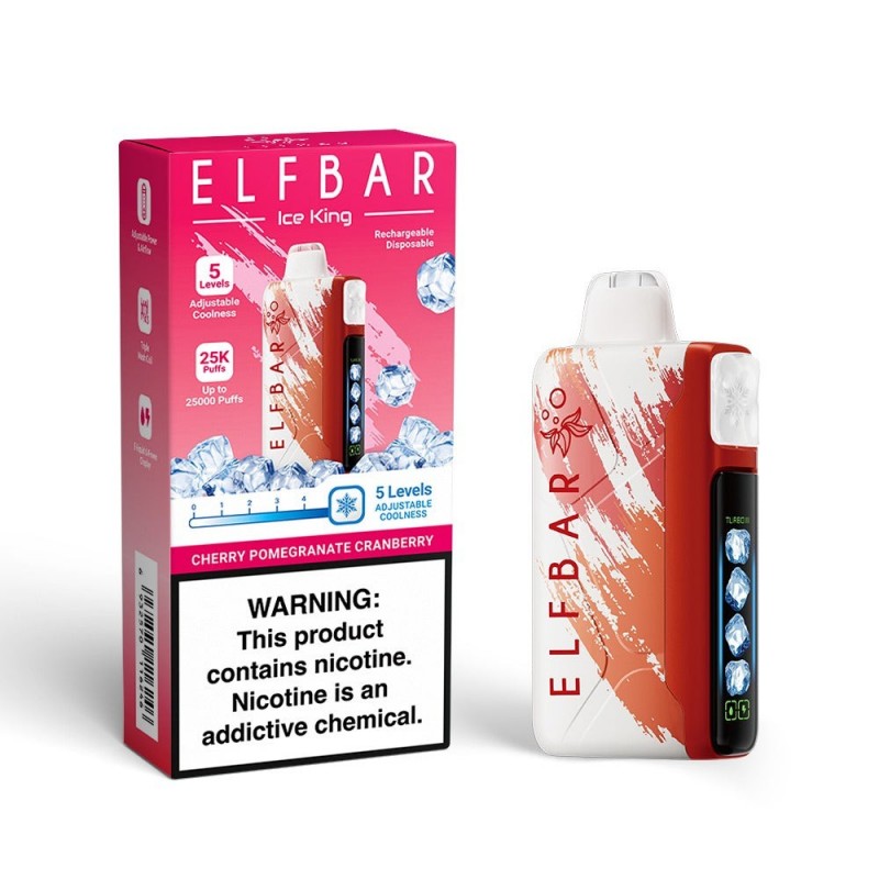 ELFBAR ICE KING 25 000 PUFFS 5% – CHERRY POMEGRANATE CRANBERRY