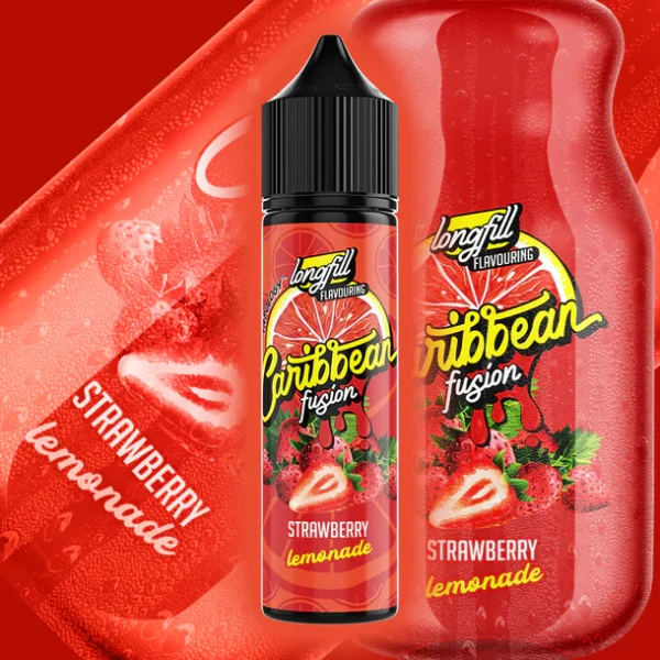 VAPOLOGY CARRIBEAN FUSION - STRAWBERRY LEMONADE 60ml Capacity (30ml Flavor Concentrate)