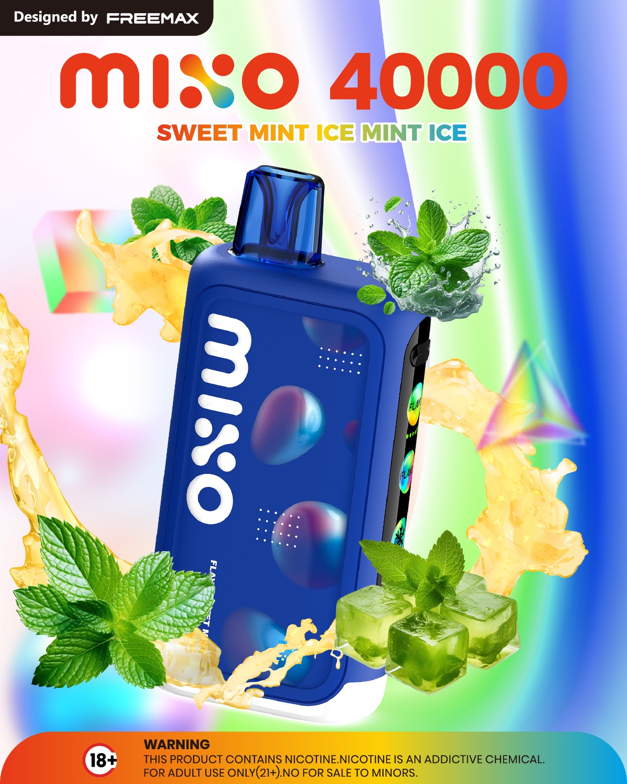 FREEMAX MIXO 40 000 PUFF 5% - SWEET MINT ICE MINT ICE
