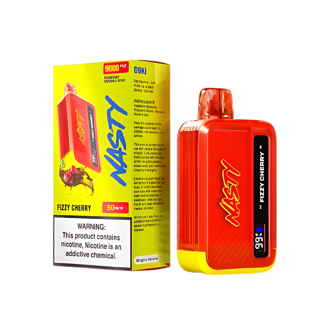 NASTY D9Ki 9000 PUFF 5% - FIZZY CHERRY