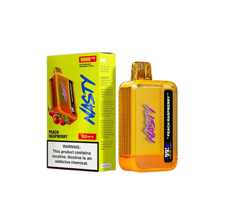 NASTY D9Ki 9000 PUFF 5% - PEACH RASPBERRY