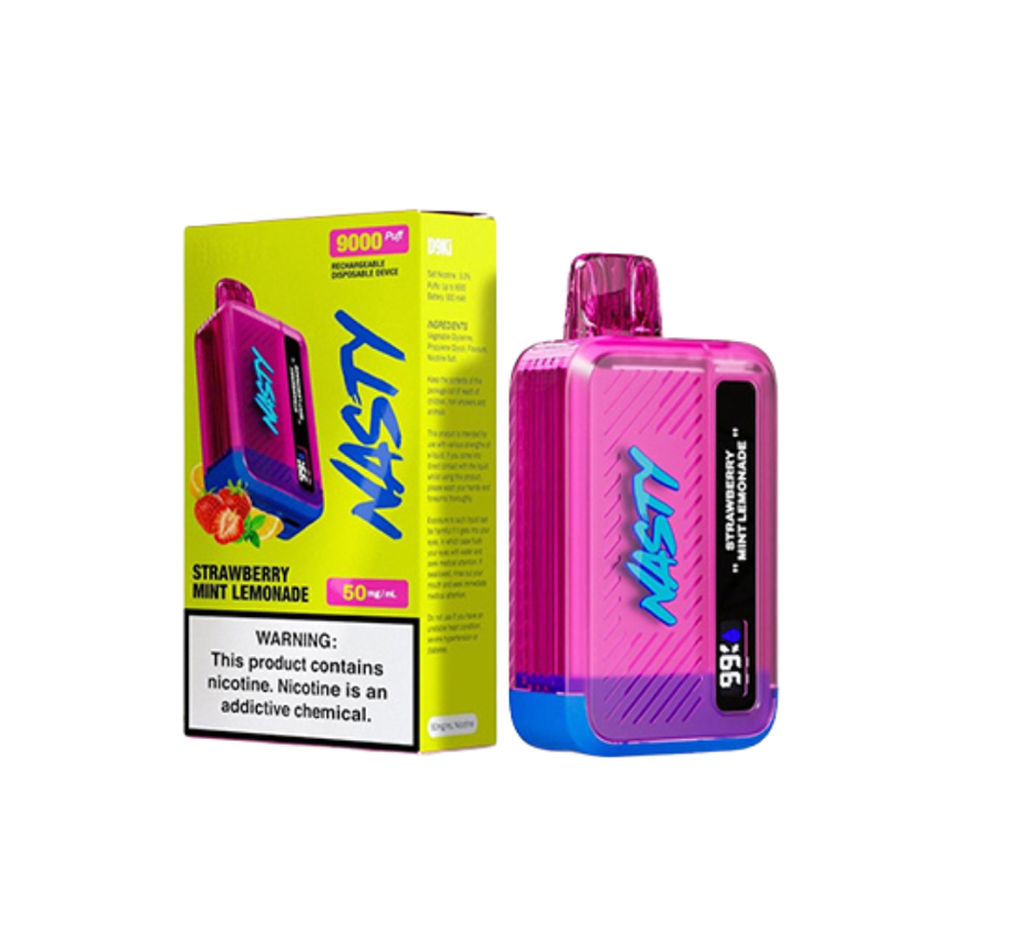 NASTY D9Ki 9000 PUFF 5% - STRAWBERRY MINT LEMONADE
